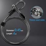 Heavy Duty U Lock with Steel Cable and Keys