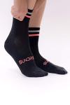 Sundried Black Cycling Crew Socks with Reflective Detail