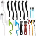 17-Piece Crevice Cleaning Brush Set for Tight Spaces