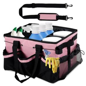 Versatile Cleaning Caddy with Handle and Pockets