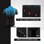 Men's Short Sleeve Cycling Jersey - Blue