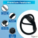 Heavy-Duty 4-Digit Bike Lock Cable