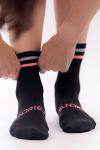 Sundried Black Cycling Crew Socks with Reflective Detail