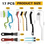 17-Piece Crevice Cleaning Brush Set for Tight Spaces