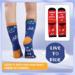 Funny Bicycle Pattern Socks - 3 Pairs for Cyclists