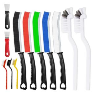 Thin Hard Bristle Cleaning Brush Set - 12 Pcs