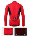ARSUXEO Men's Long Sleeve Mountain Bike Jersey Red