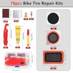 78-Piece Self-Adhesive Bike Tyre Repair Kit