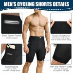 Men's 3D Gel Padded Cycling Shorts with Pockets