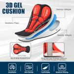 Men's 3D Gel Padded Cycling Shorts with Pockets