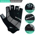 Souke Sports Half Finger Cycling Gloves - All Black