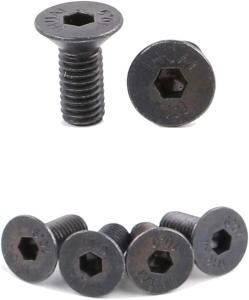 8 Black Bike Lock Shoe Cleat Mounting Screws