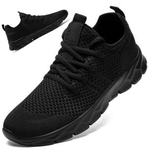 Men's Black Slip-On Sneakers for Running & Gym
