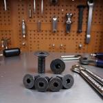 8 Black Bike Lock Shoe Cleat Mounting Screws