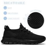 Lightweight Black Slip-On Running Shoes for Gym
