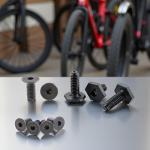 8 Black Bike Lock Shoe Cleat Mounting Screws