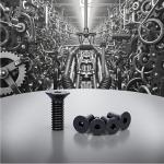 8 Black Bike Lock Shoe Cleat Mounting Screws