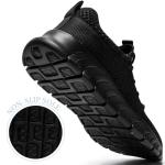 Lightweight Black Slip-On Running Shoes for Gym