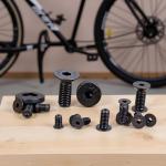 8 Black Bike Lock Shoe Cleat Mounting Screws