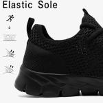 Men's Black Slip-On Sneakers for Running & Gym