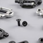 8 Black Bike Lock Shoe Cleat Mounting Screws
