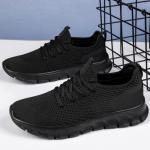 Lightweight Black Slip-On Running Shoes for Gym
