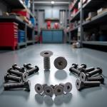 8 Black Bike Lock Shoe Cleat Mounting Screws