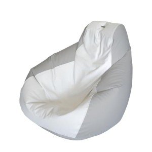 Teardrop Marine Beanbag in White and Grey