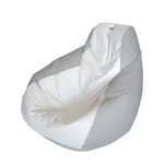 Teardrop Marine Beanbag in White and Grey