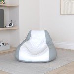 Teardrop Marine Beanbag in White and Grey