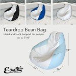 Teardrop Marine Beanbag in White and Grey