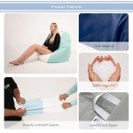 Teardrop Marine Beanbag in White and Grey