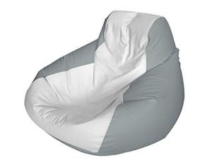 Teardrop Marine Beanbag in White and Grey
