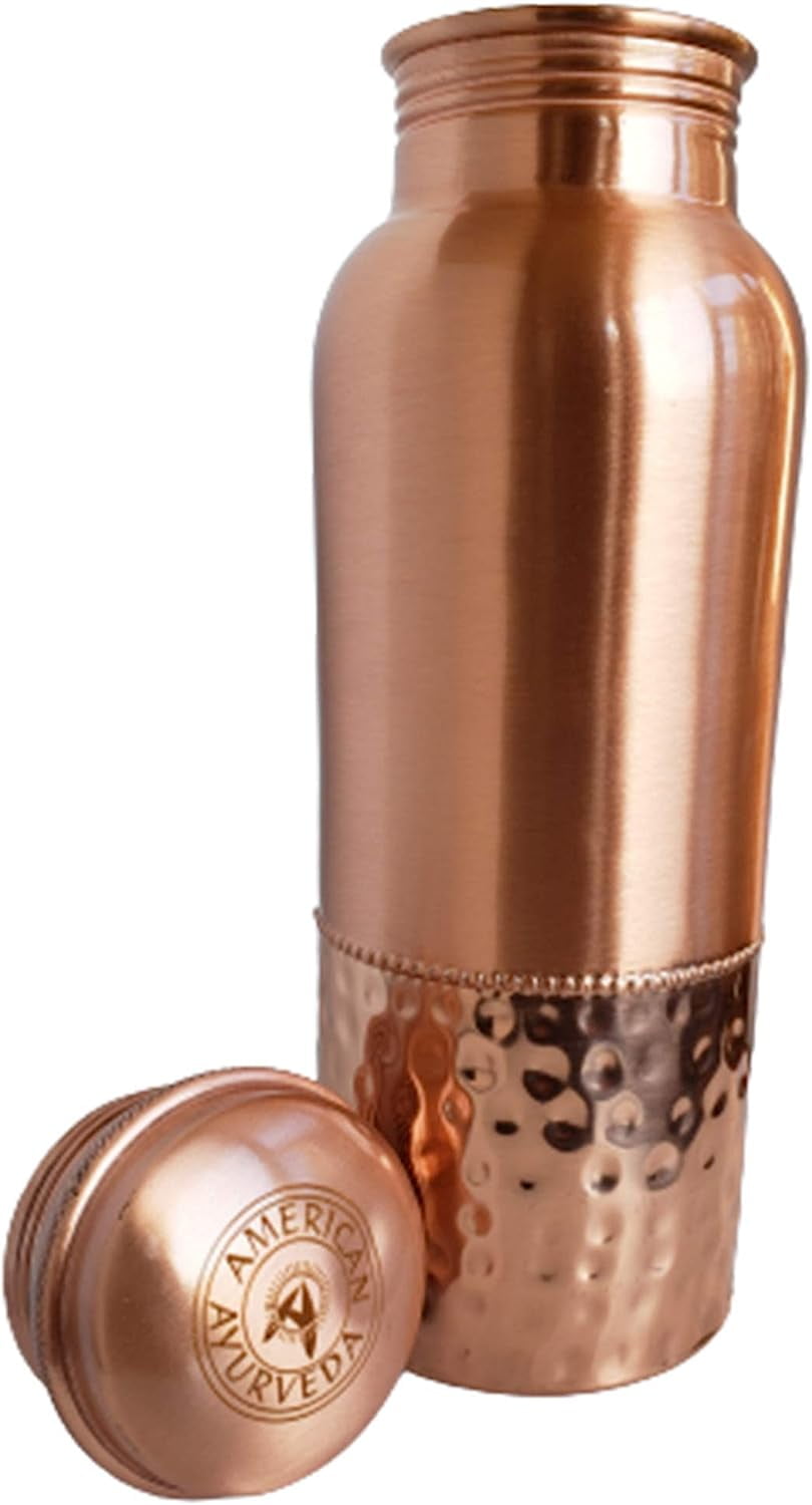 Pure Copper Yoga Water Bottle 600ml/20 Oz