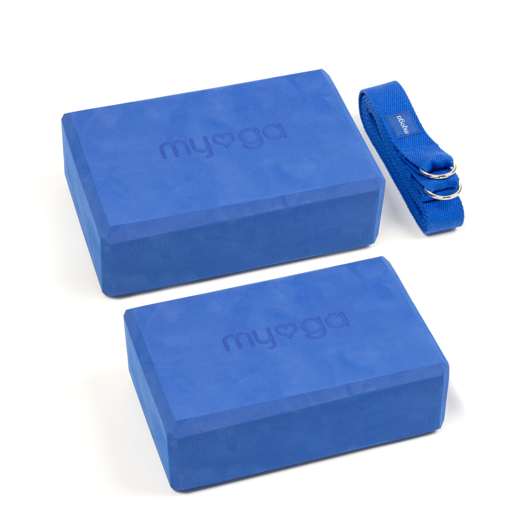Myga Yoga Block and Strap Set - High Density