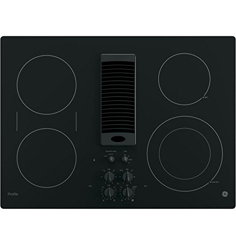 GE Profile Series Electric Cooktop, 30", Black