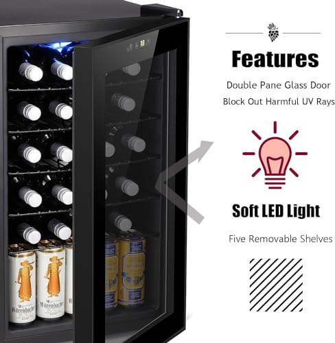 24-Bottle Wine and Beverage Mini Fridge