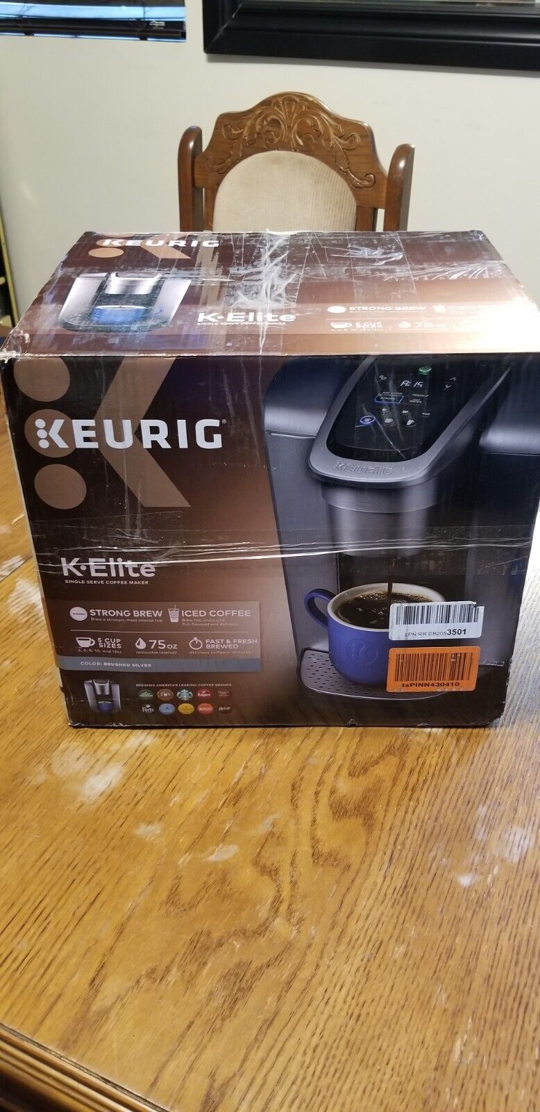 Keurig K-Elite Single-Serve Coffee Maker, Brushed Silver
