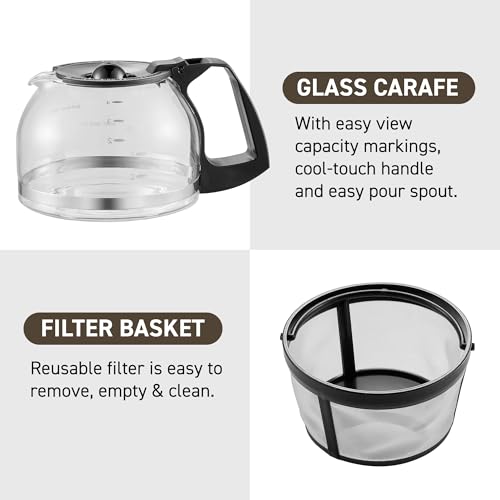 Elite Gourmet EHC-5055# Black Drip Coffee Maker