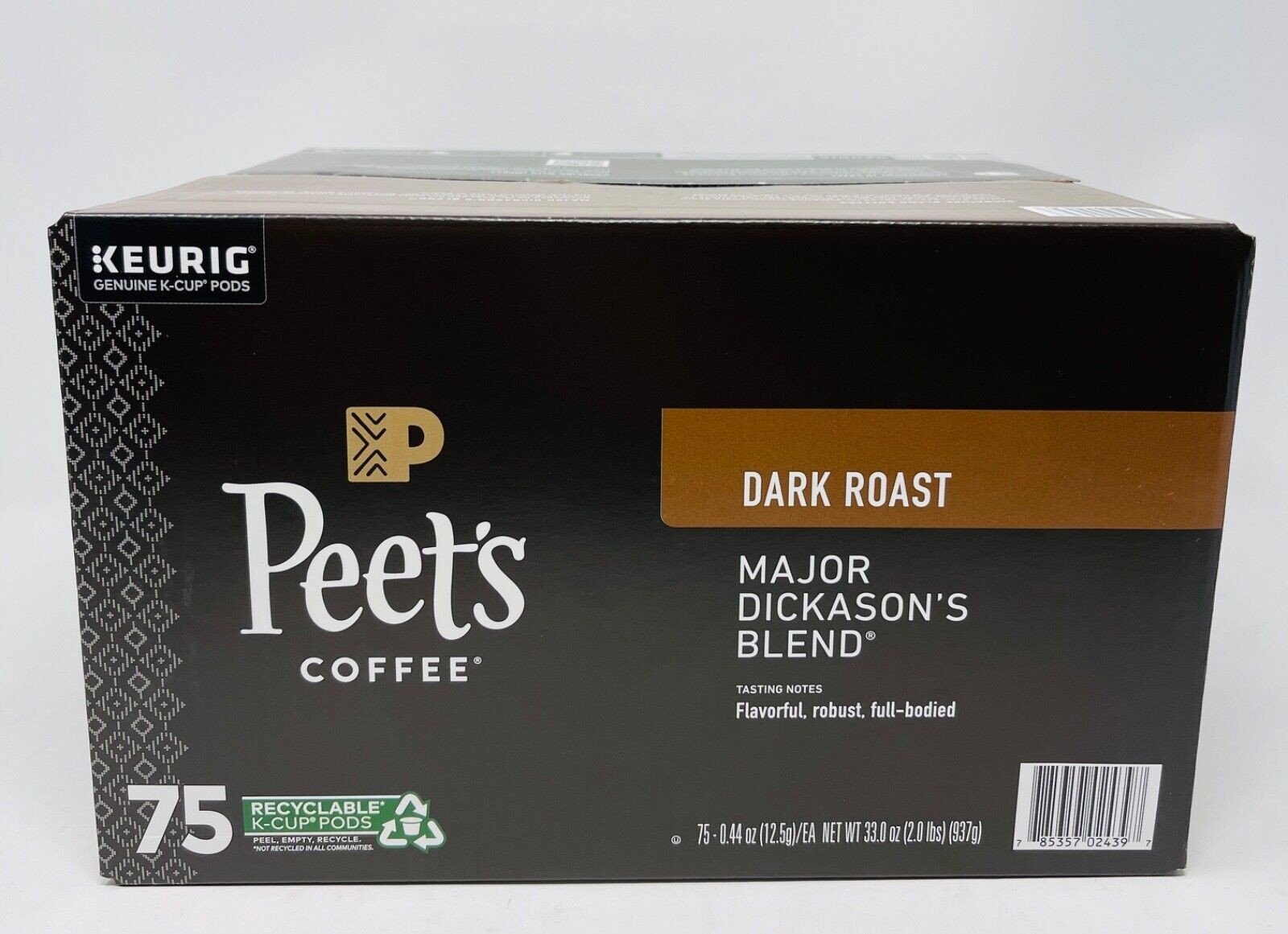 Peet's Coffee Dark Roast K-Cup Pods - Major Dickason's Blend, 75 Count
