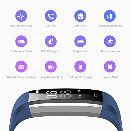 Waterproof Fitness Tracker with Heart Rate Monitor