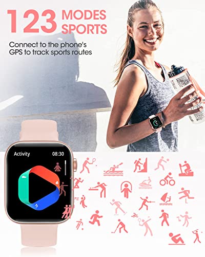 Women's AI Smartwatch for Android/iPhones, Pink