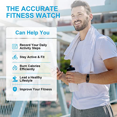 Waterproof Pedometer Watch for Steps & Calories