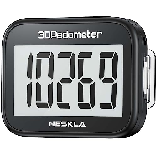 Large Display 3D Step Counter with Lanyard