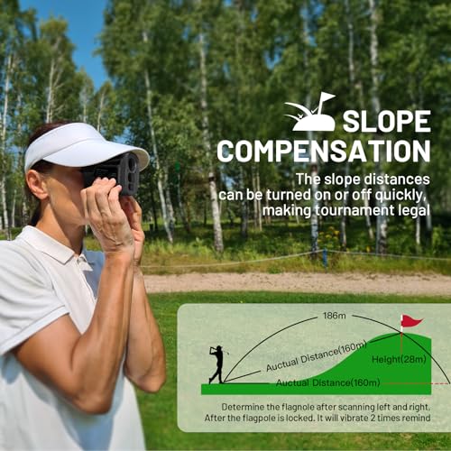 700Yards Golf Range Finder with Slope, 6X Magnification