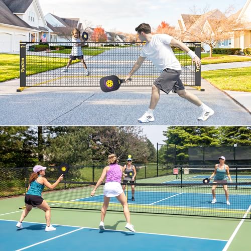 TYRSEN Pickleball Set with Portable Net & 4 Rackets