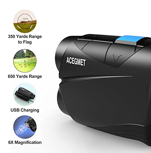 ACEGMET Golf Rangefinder with USB Charging, 650 Yards
