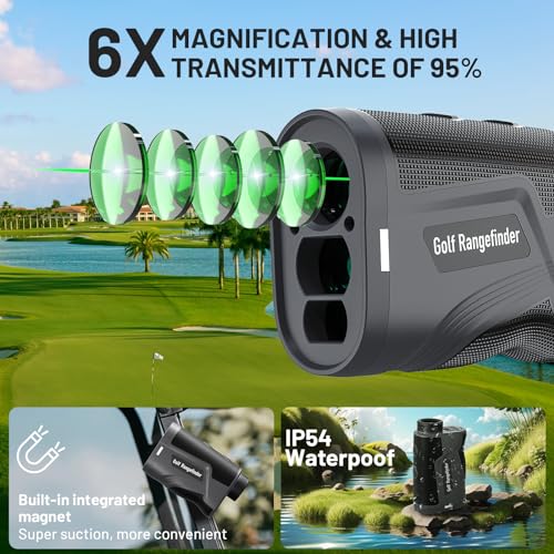 700Yards Golf Range Finder with Slope, 6X Magnification