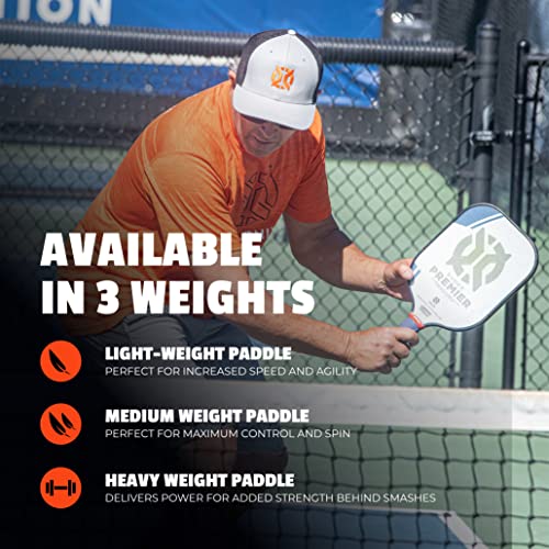 ONIX Evoke Premier Blue Pickleball Paddle, Standard Weight