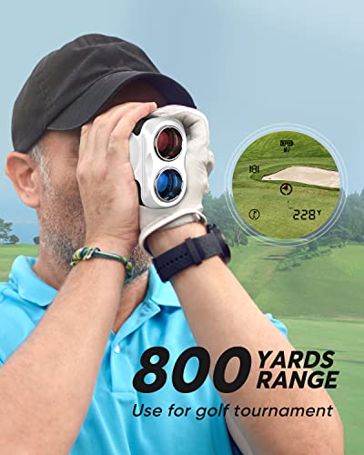 WOSPORTS Golf Rangefinder, Flag Lock, Tournament Legal, 800 Yards